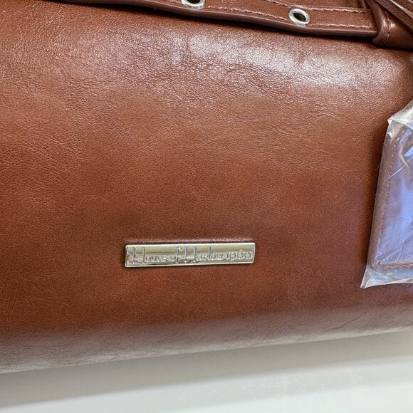 House of Harlow 1960 - Barrel Shoulder Bag - Brown Vegan Leather - NWT - Picture 7 of 13